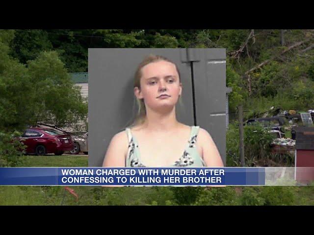 Woman charged with murder after confessing to shooting brother