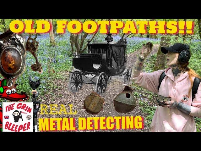 ANCIENT WOODS PATHWAYS WITH SUCCESS REAL METAL DETECTING UK