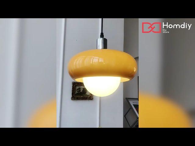 Homdiy Bauhaus Coffee Glass Pendant Light