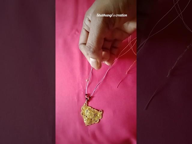 Long mangalsutra design making at home-50(part-1)