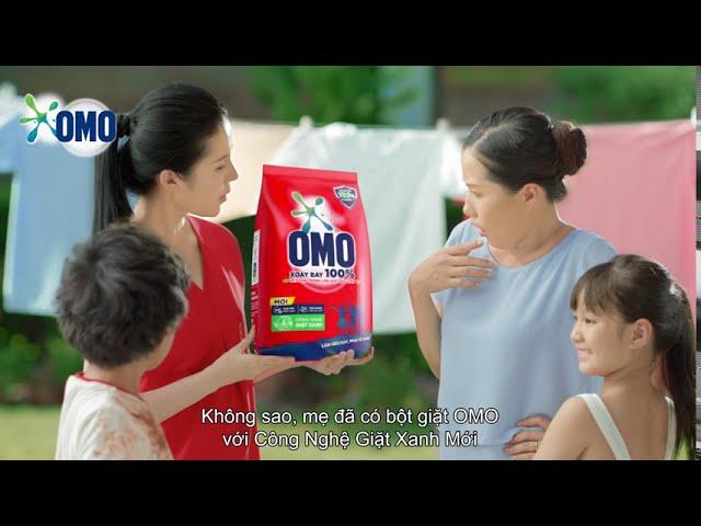 Thế hệ Bột Giặt OMO với Công Nghệ Giặt Xanh Mới giúp Xoáy bay vết bẩn + Loại bỏ mùi hôi