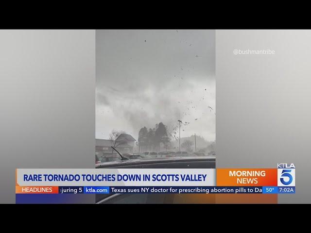 Severe storms bring rare tornado to Central California; SF authorities issue first-ever tornado warn