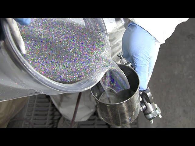 How to custom paint ultra-fine rainbow flakes and magic pigment / Mercedes-Benz painted