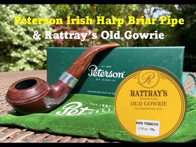 Peterson Irish Harp Briar Pipe Sterling Silver Mounted {999} & Rattray's Old Gowrie Tobacco