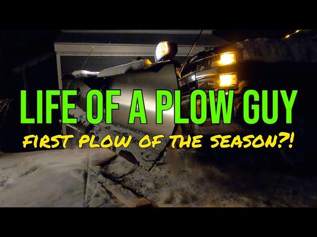 Life of a Plow Guy | First Plow of the Season?! 4am SURPRISE!