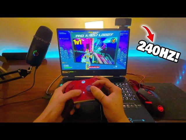 FORTNITE BUT ON A 240HZ LAPTOP + 4k (POV)
