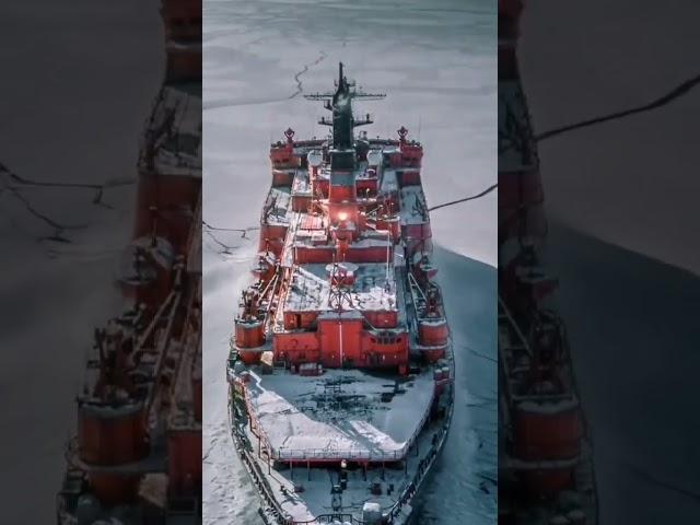 The largest nuclear icebreaker in the world  #russia #nuclear #ship #frozen #ocena #ice