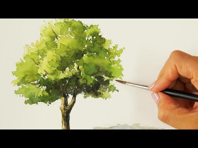 Easy Watercolor Painting | Tree