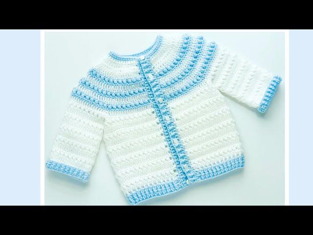 Crochet Baby Cardigan Sweater or Jacket for boys and girls in various sizes Crochet for Baby