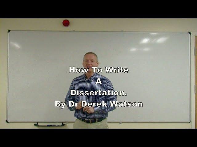 How To Write A Dissertation at Undergraduate or Master's Level