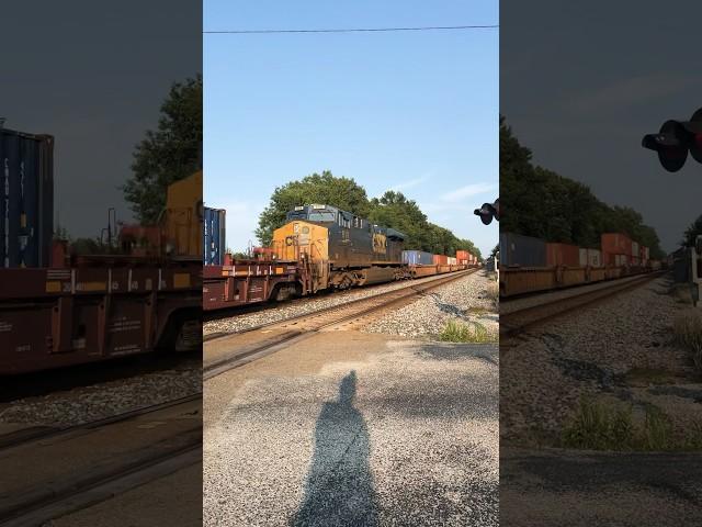 DPU on CSX I135 Intermodal Double Stack Train from Sterling, Ohio 8/19/2023 #railfan #csx #railroad