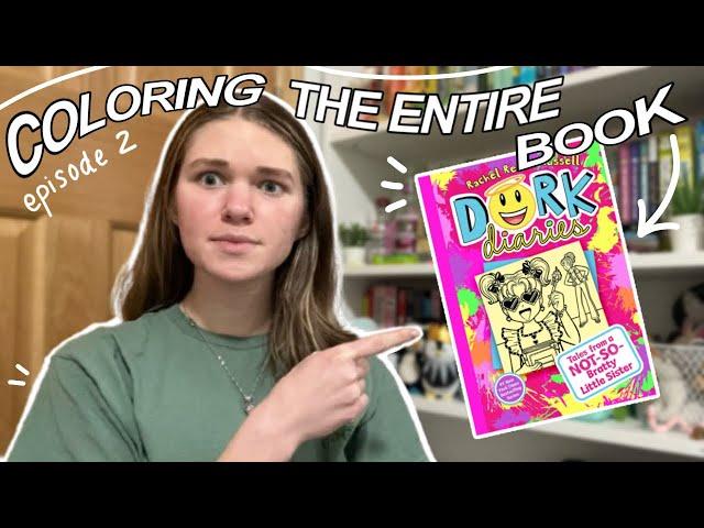 Coloring an ENTIRE Dork Diaries book | Episode 2
