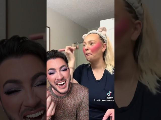 this blush just RUINED her makeup… and it’s hilarious