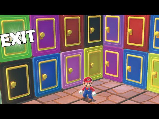 100 Mystery Doors But Only One Lets MARIO Escape (Preston 100 Mystery Doors parody)