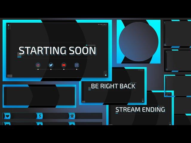 RUNNER - A Twitch Animated overlay pack (Stream Package)