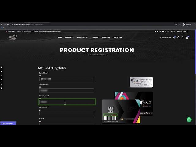 MWF Detectors" How to registration and check products