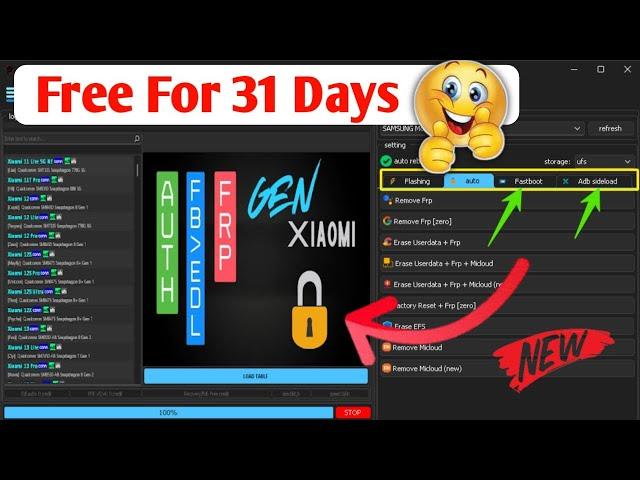 GENPRO XIAOMI Tool V2 [Free 31 Days]  || astboot to edl / Remove FRP [sideload]