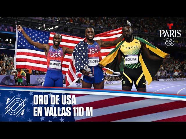 Grant Holloway de USA gana el Oro en la Final de 110 M Vallas Masculino | París 2024