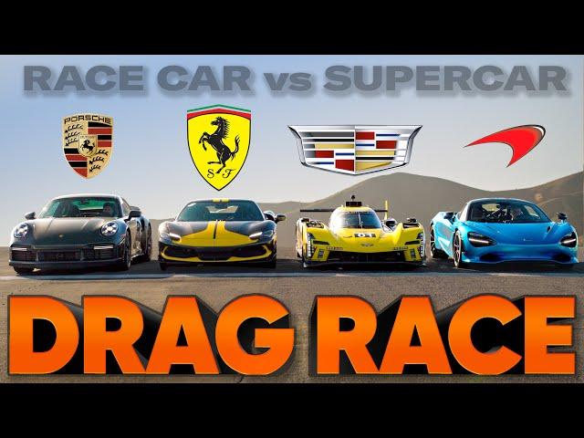 Cadillac's Le Mans Car Races Ferrari 296, McLaren 750S, 911 Turbo S — Cammisa Ultimate Drag Race