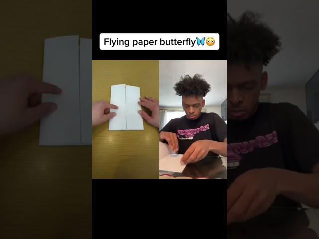 Flying paper butterfly