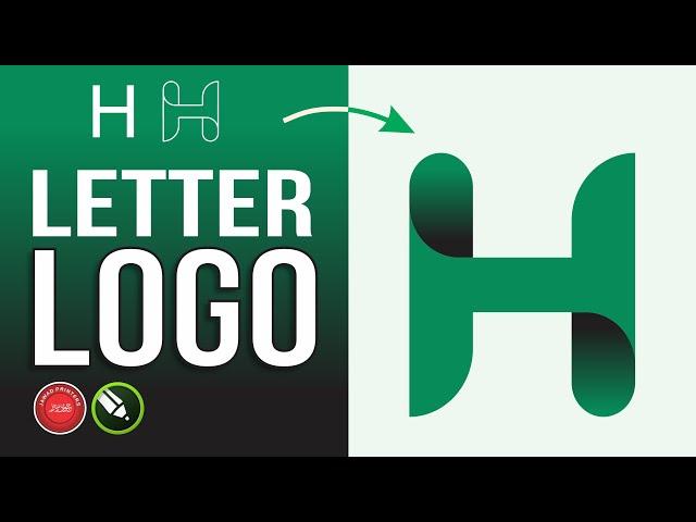 Logo Design in CorelDraw How to Make Letter h Logo - Graphic Design Tutorial for Experts & Beginners