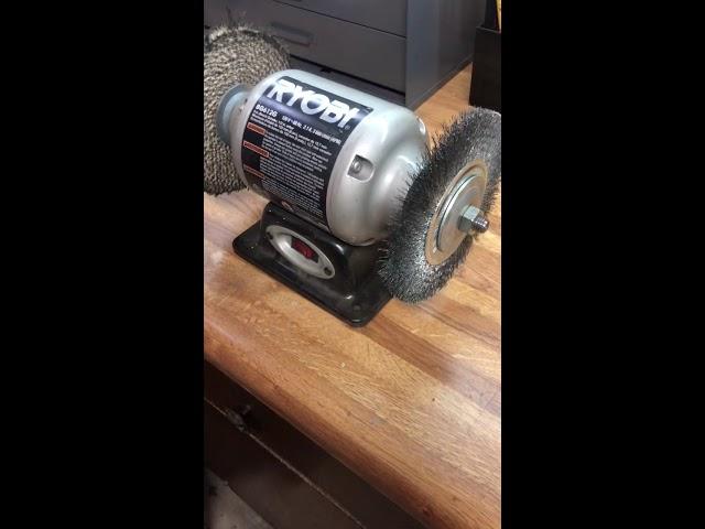 Bench Grinder Set-Up with Wire Wheel and Polishing Wheel - CHEAP!