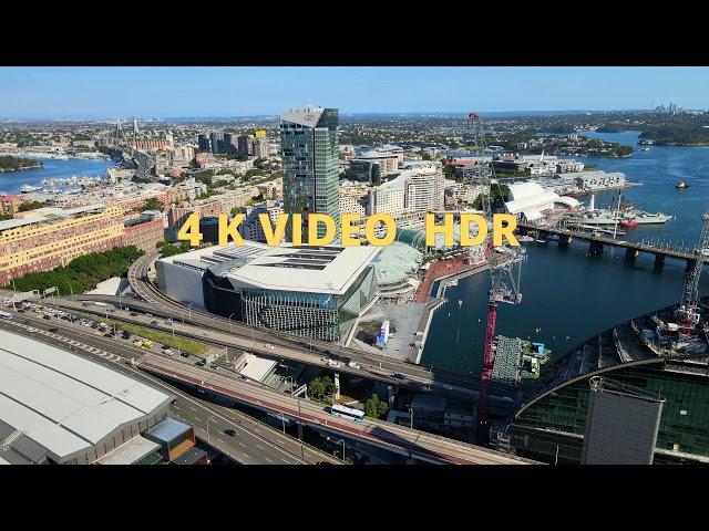 Beautiful Darling Harbour Sydney Australia 4K VIDEO HDR