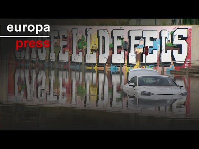 Castelldefels (Barcelona) trabaja para recuperar la normalidad tras inundaciones por la DANA