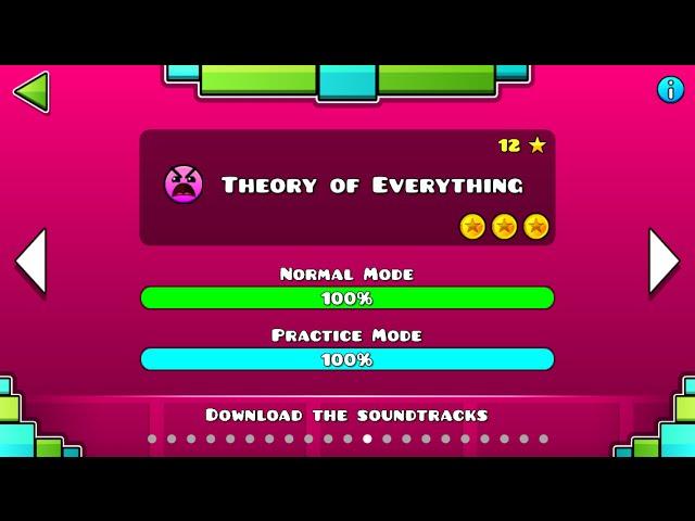 Geometry Dash - Theory of Everything (All coins)