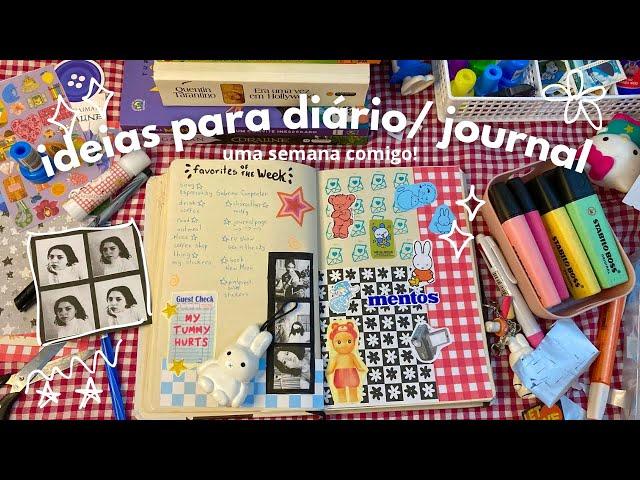 ideias para diário em uma semana comigo! week with my journal 