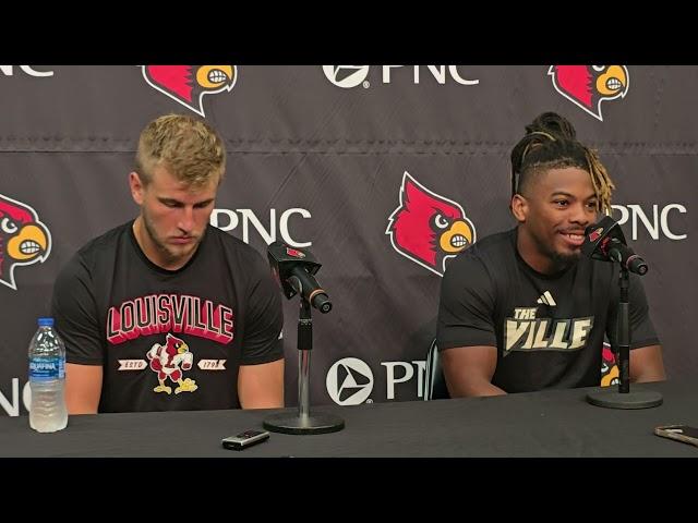 Louisville QB Tyler Shough, LB TJ Quinn preview game at Notre Dame