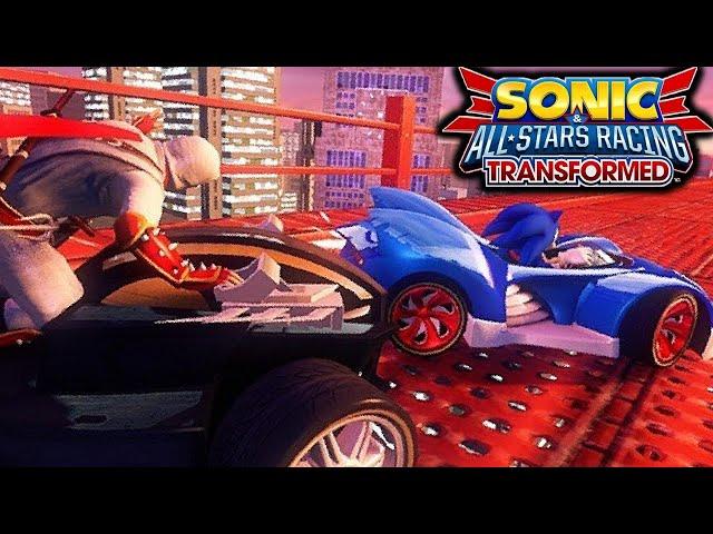 Affrontement sur le circuit Shinobi sur Sonic&SegaAll-StarsRacingTransformed | Metalblaze