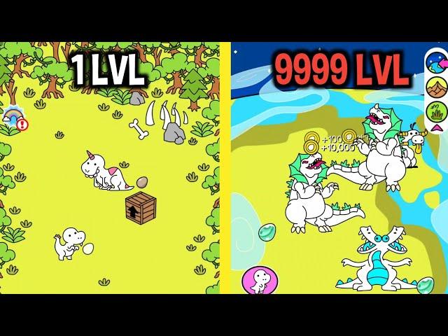 MAX LEVEL in Dino Evolution: Dinosaur Game