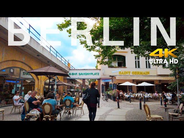 Berlin Walking in Charlottenburg | Savignyplatz ,Kurfürstendamm on Summer 2020 [4K] Soundscape