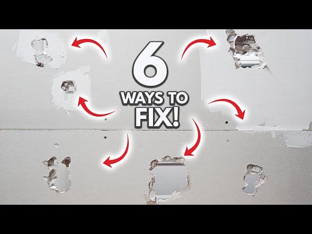 Easy 6 Drywall Tips & Tricks To Fix Any Hole And Damages! DIY Tutorial For Beginners!