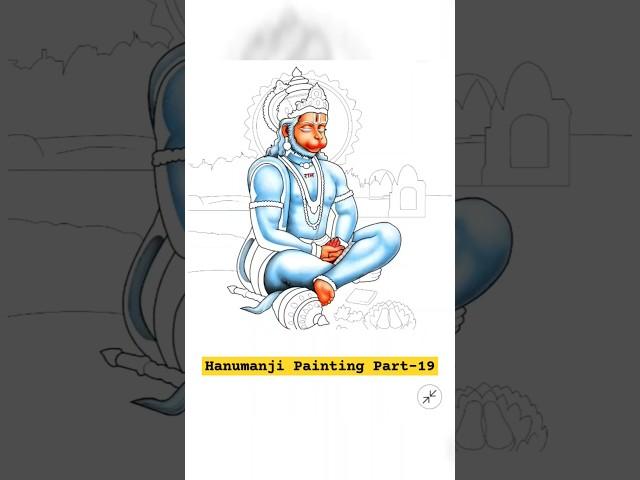 Hanumanji Painting Part-19 #god #trending #painting #shorts #viralvideo  #bhagwan #bhakti #hanumanji