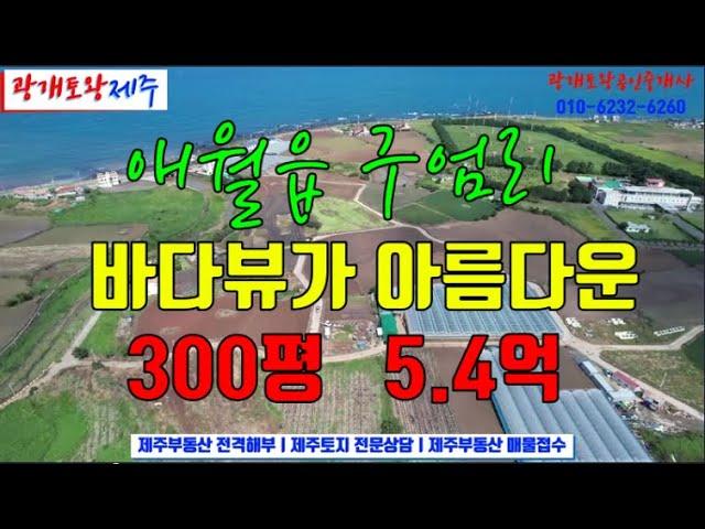 116. [제주도토지] 애월해안도로 인근 구엄리 고지대 마루턱에 위치하여 바다뷰가 환상적으로 나오는 전원주택부지 & 펜션부지ㅣ광개토왕공인중개사 010-6232-6260