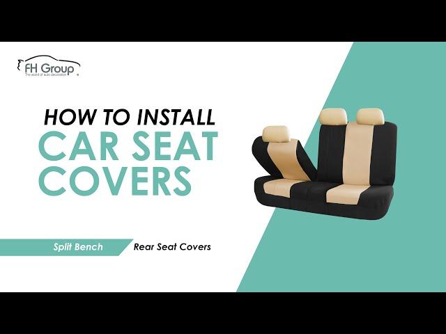 How to Install Car Rear Bench Seat Covers (Split Bench) | FH Group Auto FB051