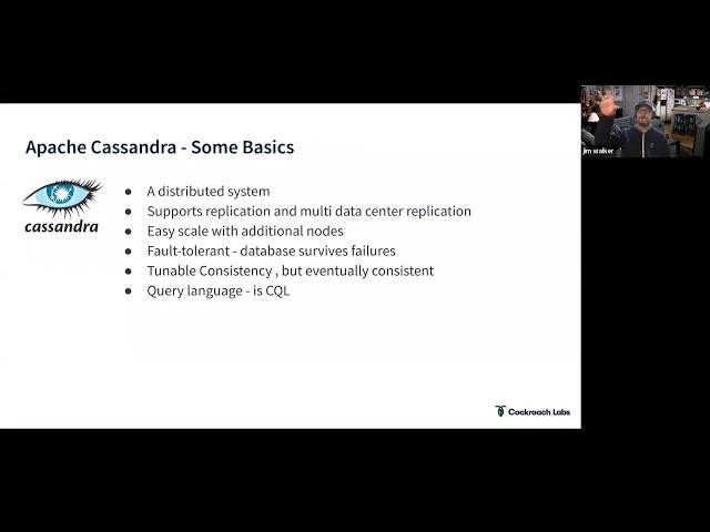 High Level: Apache Cassandra Architecture vs CockroachDB Architecture