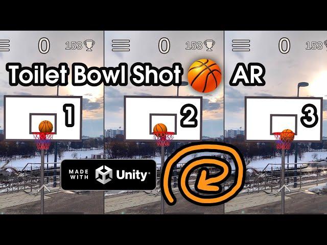 #AR #Basketball  #6 — #Unity Asset — Toilet Bowl Shot — ARKit/ARCore: AR Foundation