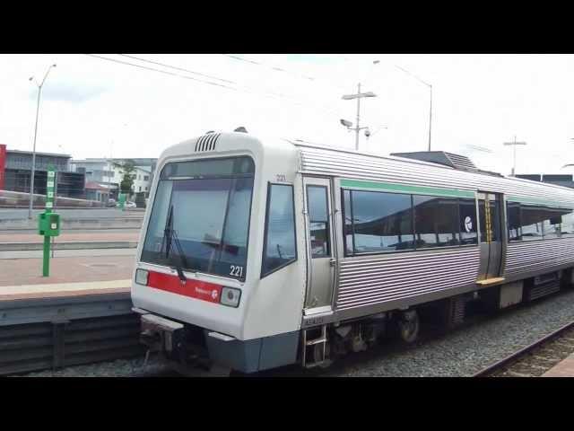 Two trains Transperth type A Claisebrook station Perth