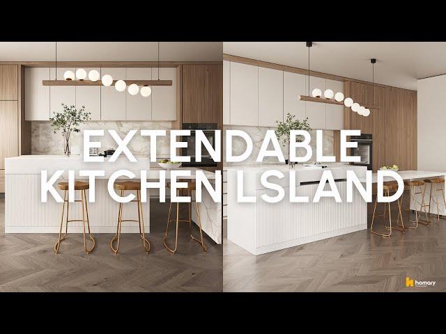 HOMARY l Ultimate Kitchen Island: Expandable Elegance!