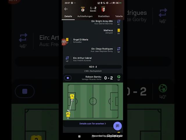 Liga Portugal Benfica gegen Braga 1:2