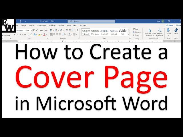 How to Create a Cover Page in Microsoft Word (Built-In & Custom)