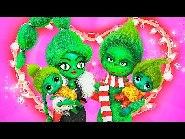 Funny Grinch Family / 30 Christmas and LOL OMG DIYs