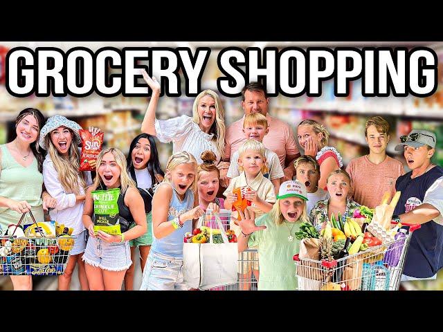 GROCERY SHOPPING for 16 KiDS!