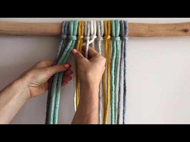 How to weave / continuous weave macrame