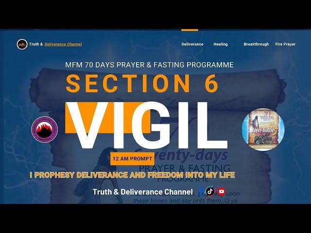 SECTION 6 VIGIL MFM 70 DAYS PRAYER & FASTING 2024 PROGRAMME 7 NIGHT OF GRACE