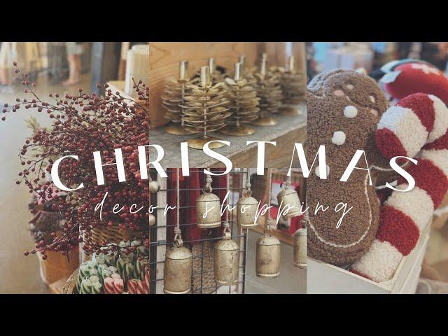 Christmas Decor Shop With Me || Lets Go To HomeGoods, World Market, Kirklands, At Home, Hobby Lobby