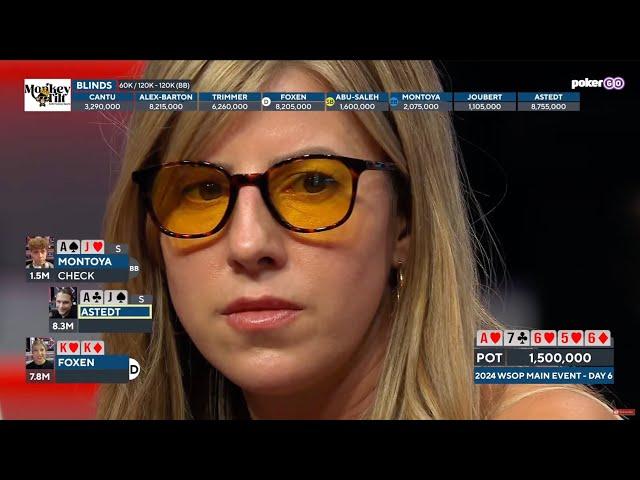 How to Play Pocket KINGS on Day 6 of the WSOP Main Event?! Kristen Foxen CRAZY Hand